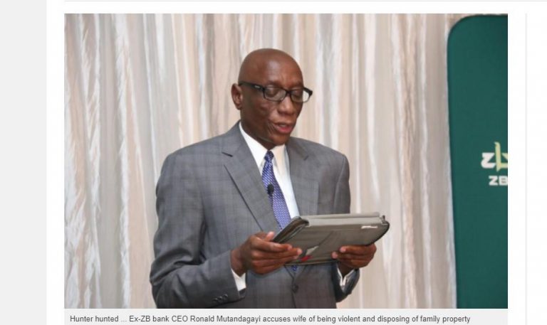 Wife-bashing Ex-ZB Bank CEO Leaves Home Over Wife’s Violent Behaviour
