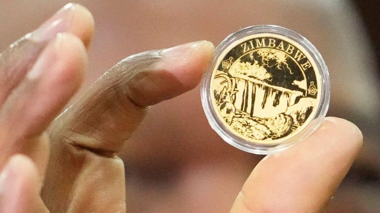 Photos from Zimbabwe's central bank gold coins