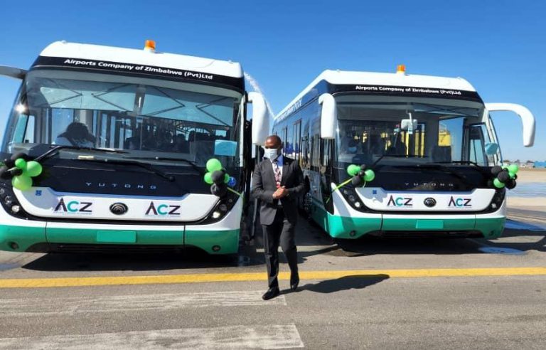 Minister Mhona Commissions Two Airport Shuttle Buses
