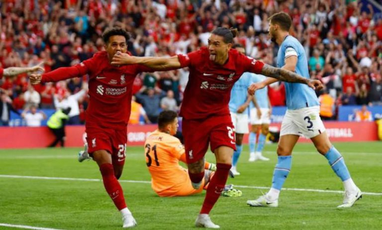 Nunez Darwin Scores As Liverpool Beat Manchester City To Lift The Community Shield