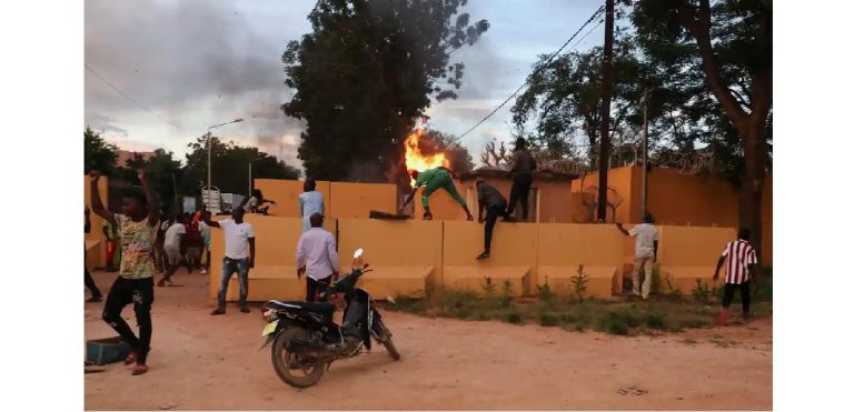 Angry Protesters Torch French Embassy In Burkina Faso