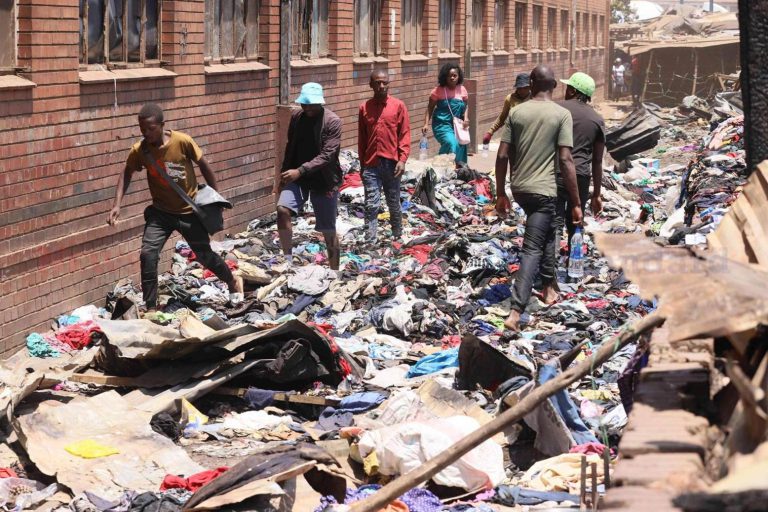 Vending Tables, Clothes At Mupedzanhamo Flea Market Set On Fire