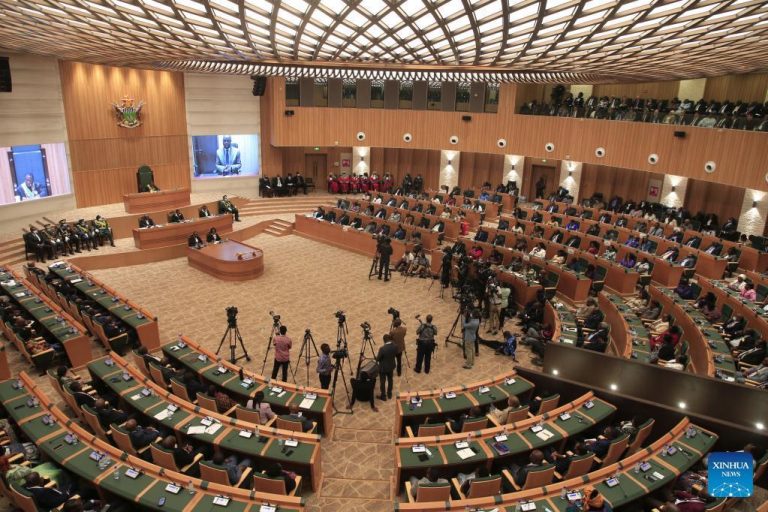 President Mnangagwa Delivers SONA In China-built Parliament Building