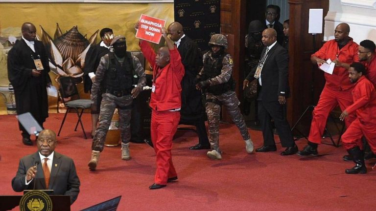 Ramaphosa SONA: Police Justify Ejection Of EFF Members