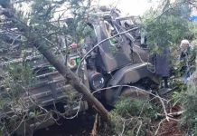 Speeding Army Lorry Overturns, Plunges Into A Valley In Nyanga Speeding Army Lorry Overturns, Plunges Into A Valley In Nyanga