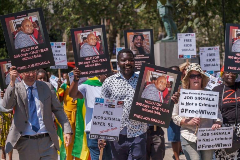 British MPs, Chief Ndiweni, Haruzivishe in UK protest; tens besiege Zimbabwe House demanding end to Sikhala’s yearlong incarceration