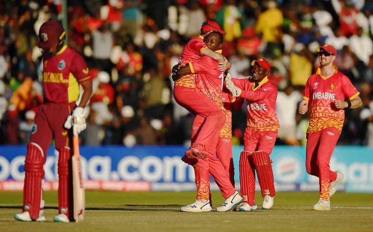 Zimbabwe stun West Indies in packed Harare Sports Club