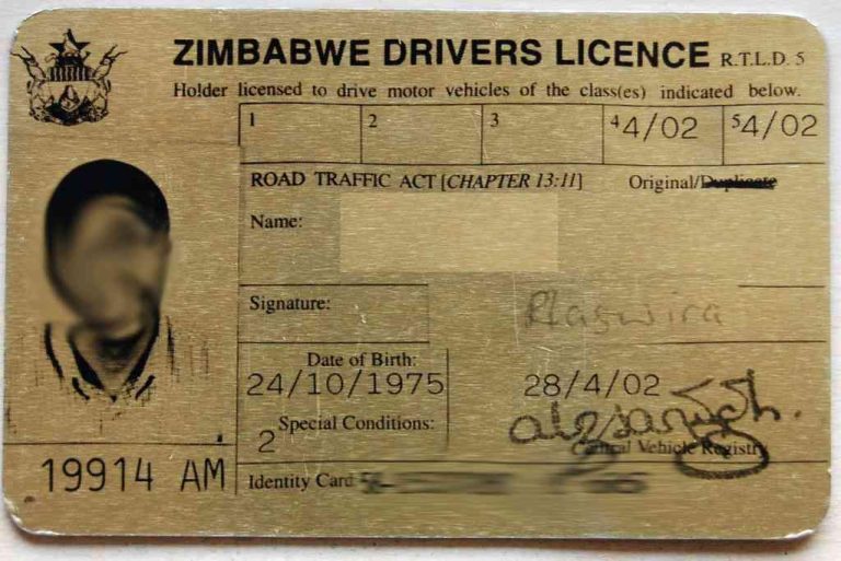 UK spurns Zim metal driver’s licences