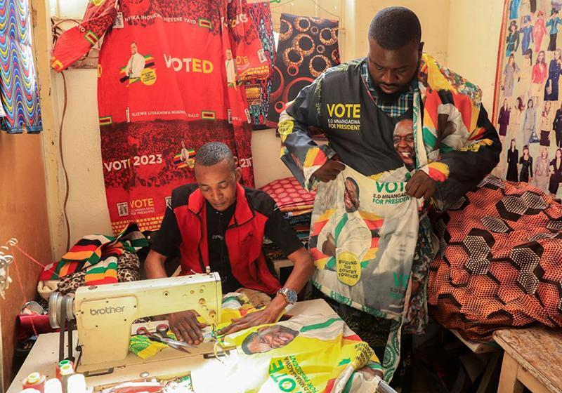 Zimbabwean tailors cash in on party apparel demand as vote nears Zimbabwean tailors cash in on party apparel demand as vote nears