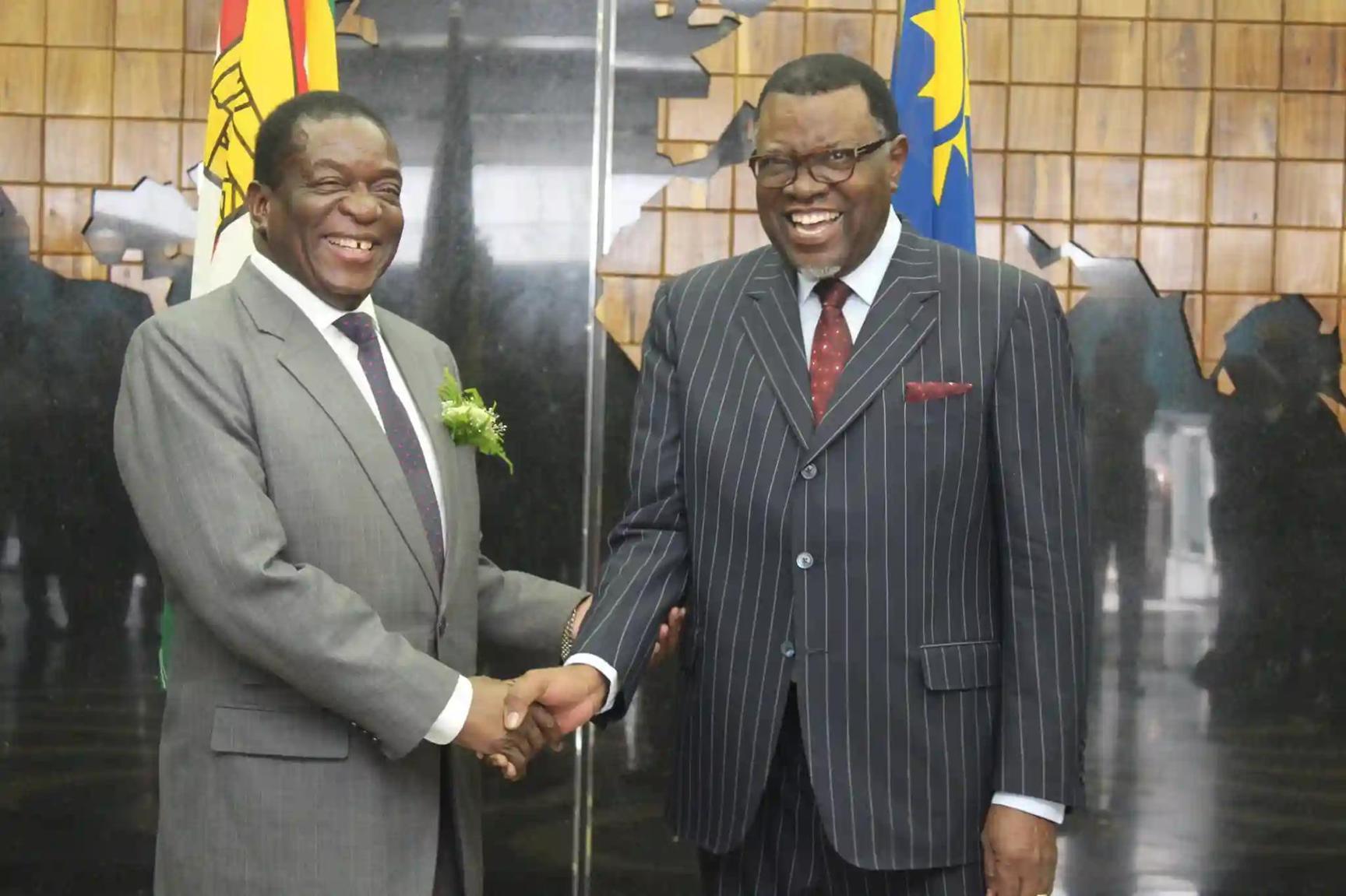 Namibia's Deputy Minister Defends President Geingob For Congratulating Zimbabwe's President Mnangagwa Namibia's Deputy Minister Defends President Geingob For Congratulating Zimbabwe's President Mnangagwa