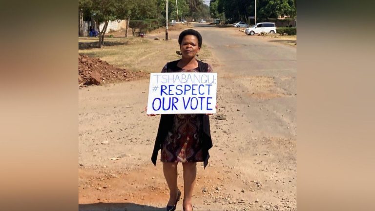Human rights lawyer Mtetwa stages solo demo over recall of CCC MPs