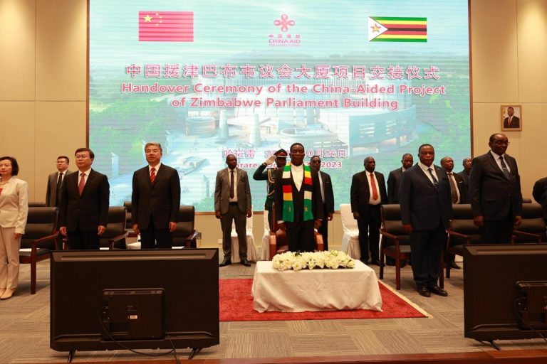 China hands over new parliament to Zimbabwe as ‘gift’