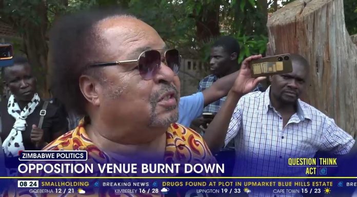 Zimbabwe opposition venue burnt down Zimbabwe opposition venue burnt down
