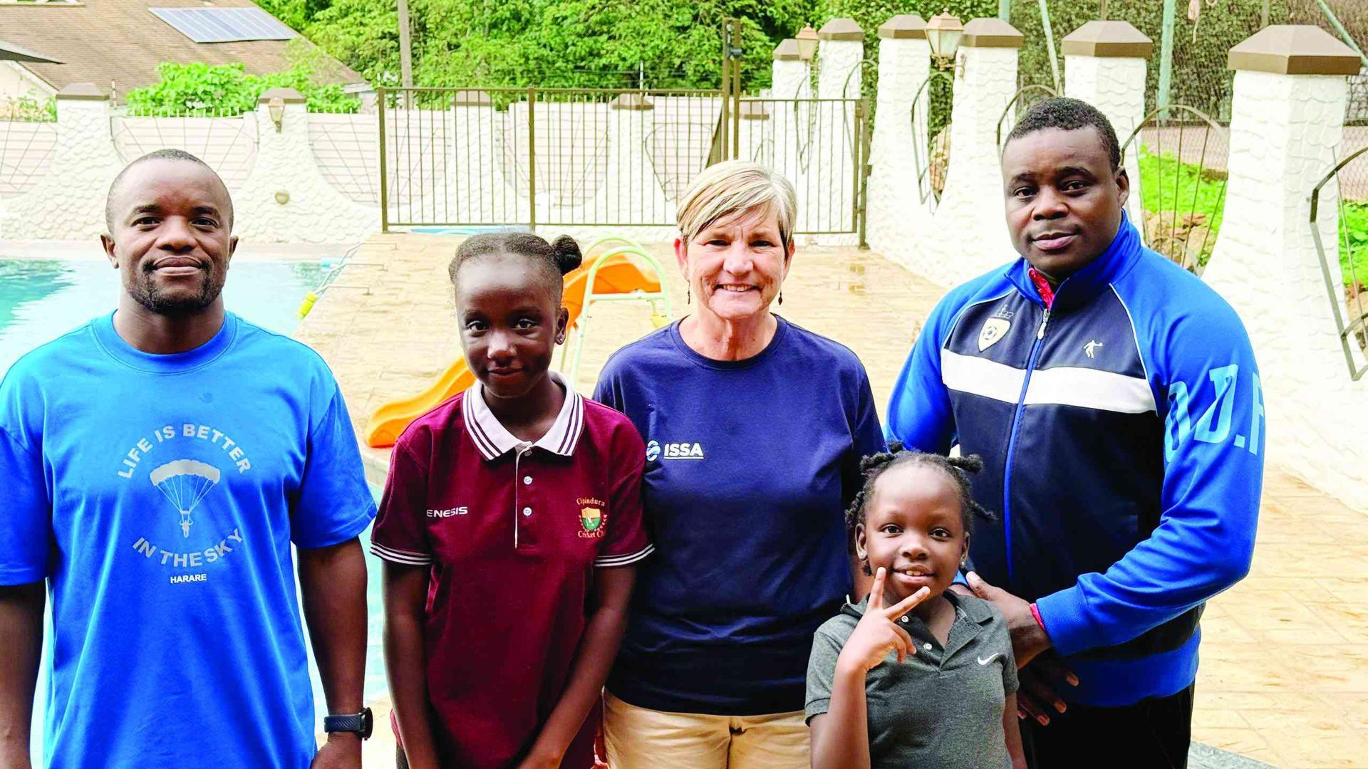 Karate kids trade tatami for pool Karate kids trade tatami for pool