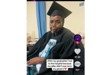 Graduate Dresses Sick Mother In Hospital Gown Graduate Dresses Sick Mother In Hospital Gown