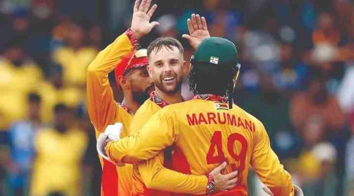 Zim shocks Sri Lanka to top Group B Zim shocks Sri Lanka to top Group B